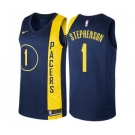 Women's Nike Indiana Pacers #1 Lance Stephenson Swingman Navy Blue NBA Jersey - City Edition