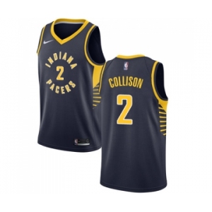 Women's Nike Indiana Pacers #2 Darren Collison Authentic Navy Blue Road NBA Jersey - Icon Edition