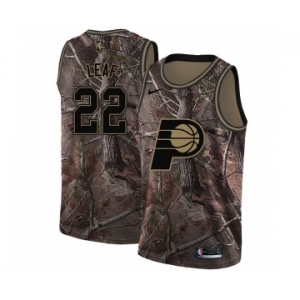 Women's Nike Indiana Pacers #22 T. J. Leaf Swingman Camo Realtree Collection NBA Jersey