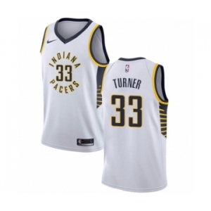 Women's Nike Indiana Pacers #33 Myles Turner Authentic White NBA Jersey - Association Edition