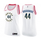 Women's Nike Indiana Pacers #44 Bojan Bogdanovic Swingman White Pink Fashion NBA Jersey