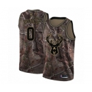 Women's Milwaukee Bucks #0 Donte DiVincenzo Swingman Camo Realtree Collection Basketball Jersey