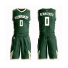 Women's Milwaukee Bucks #0 Donte DiVincenzo Swingman Green Basketball Suit Jersey - Icon Edition