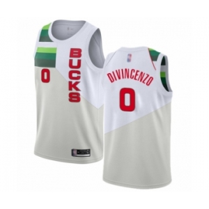 Women's Milwaukee Bucks #0 Donte DiVincenzo White Swingman Jersey - Earned Edition