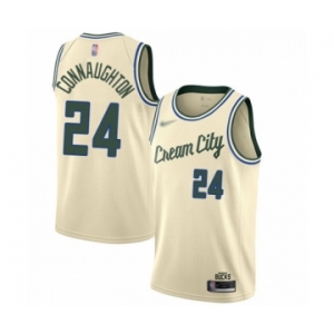 Women's Milwaukee Bucks #24 Pat Connaughton Swingman Cream Basketball Jersey - 2019-20 City Edition