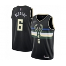 Women's Milwaukee Bucks #6 Eric Bledsoe Swingman Black Finished Basketball Jersey - Statement Edition