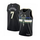 Women's Milwaukee Bucks #7 Ersan Ilyasova Swingman Black Finished Basketball Jersey - Statement Edition