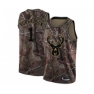 Women's Nike Milwaukee Bucks #1 Oscar Robertson Swingman Camo Realtree Collection NBA Jersey