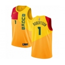 Women's Nike Milwaukee Bucks #1 Oscar Robertson Swingman Yellow NBA Jersey - City Edition