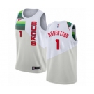 Women's Nike Milwaukee Bucks #1 Oscar Robertson White Swingman Jersey - Earned Edition