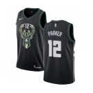 Women's Nike Milwaukee Bucks #12 Jabari Parker Swingman Black Alternate NBA Jersey - Statement Edition