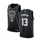 Women's Nike Milwaukee Bucks #13 Glenn Robinson Swingman Black Alternate NBA Jersey - Statement Edition