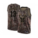 Women's Nike Milwaukee Bucks #13 Glenn Robinson Swingman Camo Realtree Collection NBA Jersey