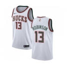 Women's Nike Milwaukee Bucks #13 Glenn Robinson Swingman White Fashion Hardwood Classics NBA Jersey