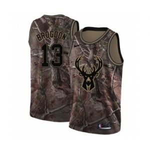 Women's Nike Milwaukee Bucks #13 Malcolm Brogdon Swingman Camo Realtree Collection NBA Jersey