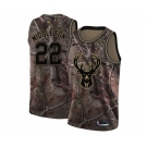 Women's Nike Milwaukee Bucks #22 Khris Middleton Swingman Camo Realtree Collection NBA Jersey