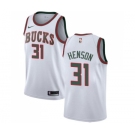 Women's Nike Milwaukee Bucks #31 John Henson Swingman White Fashion Hardwood Classics NBA Jersey