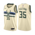 Women's Nike Milwaukee Bucks #35 Mirza Teletovic Swingman Cream NBA Jersey - City Edition