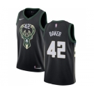 Women's Nike Milwaukee Bucks #42 Vin Baker Swingman Black Alternate NBA Jersey - Statement Edition