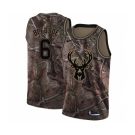 Women's Nike Milwaukee Bucks #6 Eric Bledsoe Swingman Camo Realtree Collection NBA Jersey