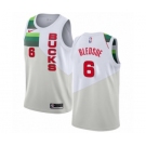 Women's Nike Milwaukee Bucks #6 Eric Bledsoe White Swingman Jersey - Earned Edition