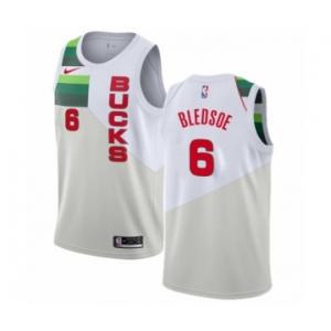 Women's Nike Milwaukee Bucks #6 Eric Bledsoe White Swingman Jersey - Earned Edition