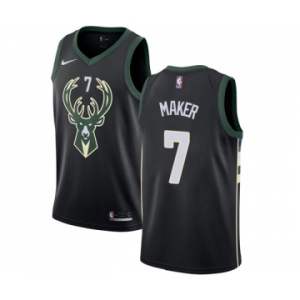 Women's Nike Milwaukee Bucks #7 Thon Maker Swingman Black Alternate NBA Jersey - Statement Edition