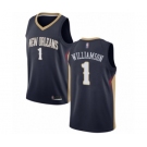 Women's New Orleans Pelicans #1 Zion Williamson Swingman Navy Blue Basketball Jersey - Icon Edition