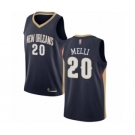 Women's New Orleans Pelicans #20 Nicolo Melli Swingman Navy Blue Basketball Jersey - Icon Edition