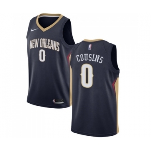 Women's Nike New Orleans Pelicans #0 DeMarcus Cousins Swingman Navy Blue Road NBA Jersey - Icon Edition