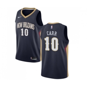 Women's Nike New Orleans Pelicans #10 Tony Carr Swingman Navy Blue NBA Jersey - Icon Edition