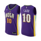 Women's Nike New Orleans Pelicans #10 Tony Carr Swingman Purple NBA Jersey - City Edition