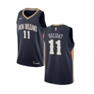 Women's Nike New Orleans Pelicans #11 Jrue Holiday Swingman Navy Blue Road NBA Jersey - Icon Edition