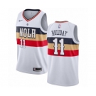 Women's Nike New Orleans Pelicans #11 Jrue Holiday White Swingman Jersey - Earned Edition