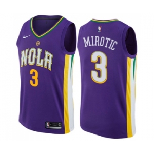 Women's Nike New Orleans Pelicans #3 Nikola Mirotic Swingman Purple NBA Jersey - City Edition