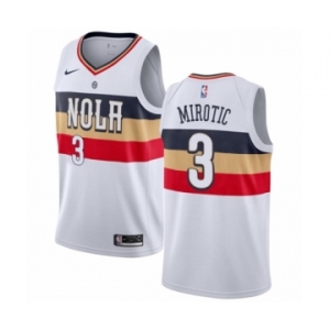 Women's Nike New Orleans Pelicans #3 Nikola Mirotic White Swingman Jersey - Earned Edition