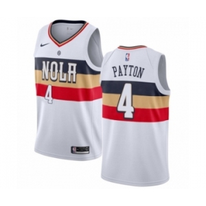 Women's Nike New Orleans Pelicans #4 Elfrid Payton White Swingman Jersey - Earned Edition