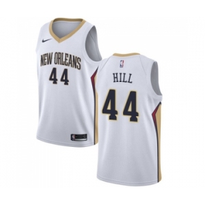 Women's Nike New Orleans Pelicans #44 Solomon Hill Swingman White Home NBA Jersey - Association Edition