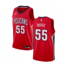 Women's Nike New Orleans Pelicans #55 E'Twaun Moore Swingman Red Alternate NBA Jersey Statement Edition