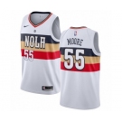 Women's Nike New Orleans Pelicans #55 E'Twaun Moore White Swingman Jersey - Earned Edition