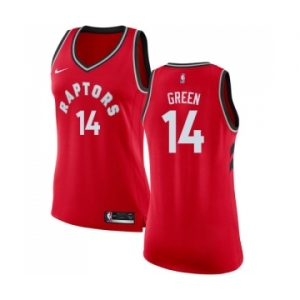 Women's Nike Toronto Raptors #14 Danny Green Swingman Red NBA Jersey - Icon Edition