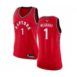 Women's Toronto Raptors #1 Tracy Mcgrady Swingman Red 2019 Basketball Finals Bound Jersey - Icon Edition