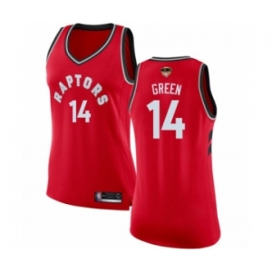 Women's Toronto Raptors #14 Danny Green Swingman Red 2019 Basketball Finals Bound Jersey - Icon Edition