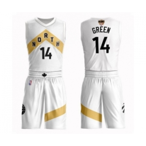 Women's Toronto Raptors #14 Danny Green Swingman White 2019 Basketball Finals Bound Suit Jersey - City Edition