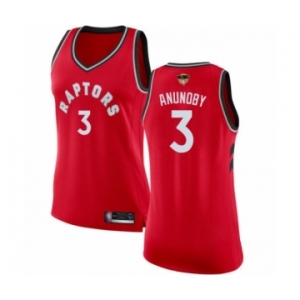 Women's Toronto Raptors #3 OG Anunoby Swingman Red 2019 Basketball Finals Bound Jersey - Icon Edition