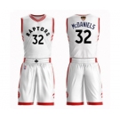 Women's Toronto Raptors #32 KJ McDaniels Swingman White 2019 Basketball Finals Bound Suit Jersey - Association Edition