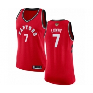 Women's Toronto Raptors #7 Kyle Lowry Swingman Red 2019 Basketball Finals Bound Jersey - Icon Edition