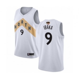 Women's Toronto Raptors #9 Serge Ibaka Swingman White 2019 Basketball Finals Bound Jersey - City Edition