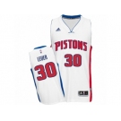 Men Adidas Detroit Pistons #30 Jon Leuer Swingman White Home NBA Jersey
