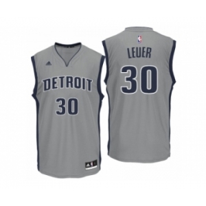 Men Detroit Pistons #30 Jon Leuer Alternate Gray New Swingman Jersey